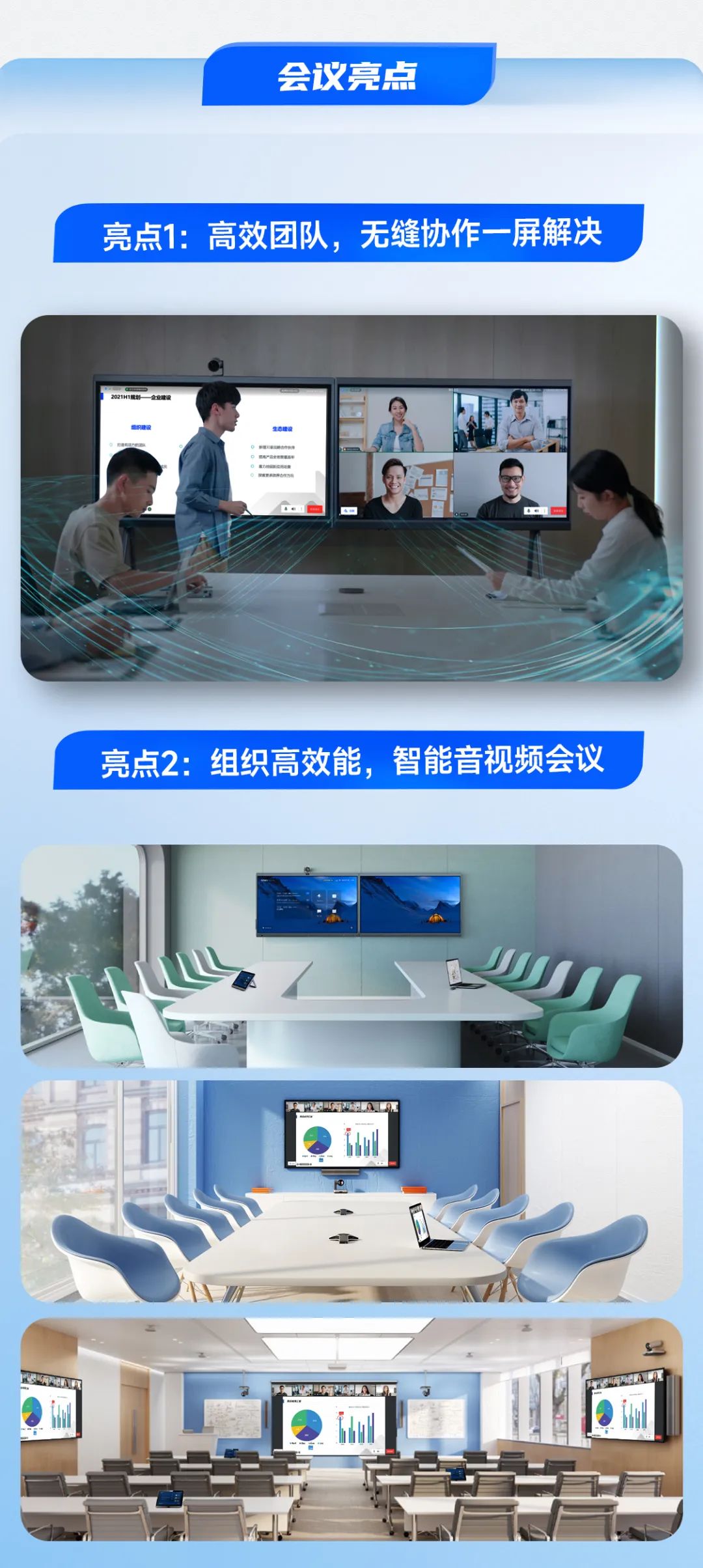 亮点：无缝协作一屏解决，智能音视频会议